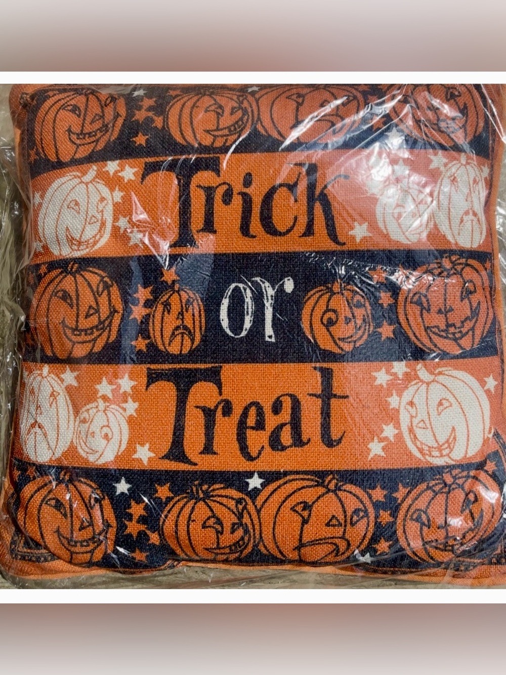 NWT Bethany Lowe Halloween Trick or Treat Throw Pillow